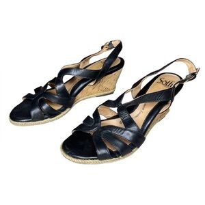 Sofft leather wedge sandals